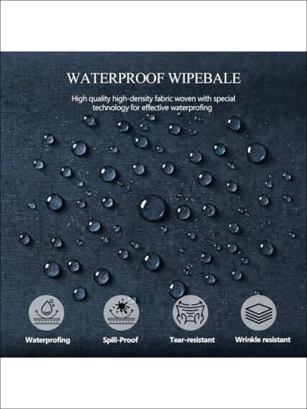 Fitted Tablecloth for 6 Foot Rectangle Table 72x30 Polyester Waterproof